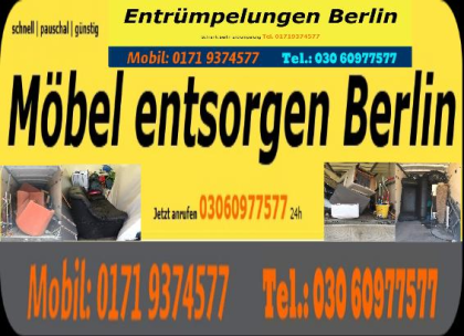 Möbel entsorgen Berlin Sofa Schrank Matratze Sessel Bett Tisch...