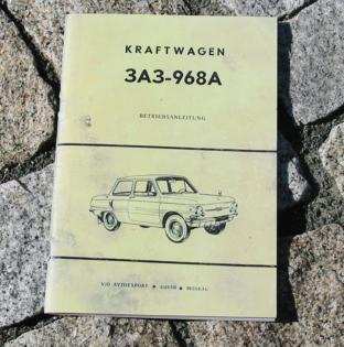 Betriebsanleitung Zaporoshez Saporoshje 2A3 968M 1981