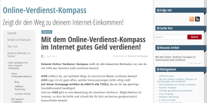 Endlich eine Entscheidungshilfe bei den Verdienstmöglichkeiten im Internet!