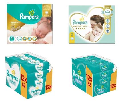 Pampers Premium Care (1, 2, 3, 4, 5), Pampers Sensitive & Fresh Clean Wipes