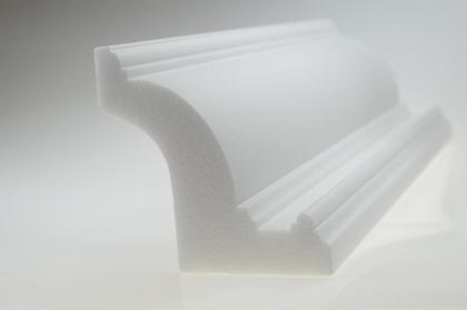 1M FS11 Polystyrol Stuckleiste Lichtprofile 8cm Höhe 8cm Breite Hartschaum Innen