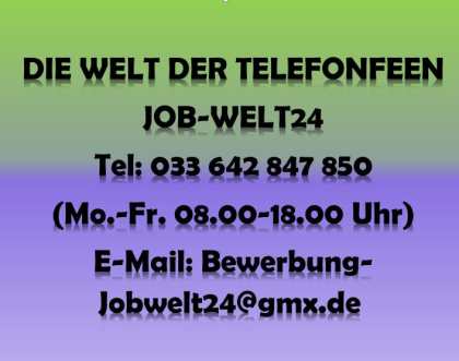 Heimarbeit Telefonistin Job Arbeit Bremerhaven und ü-all 100% Homeoffice Verd, b