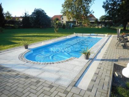 GFK POOL Schwimmbecken 10, 0 x 3, 20 x 1, 50 SET Schwimmpool Fertigbecken