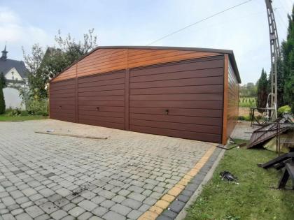 Stahlhalle Doppeltgarage Gartenhütte 9x6 m Blech verzinkt Carport aus Stahl