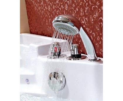 Badewanne Wanne Whirlpool Jacuzzi Eckwanne LED Acryl Lichttherapie 140x140x62 Ba