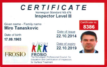 Frosio Inspector Level III