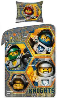 Bettwäsche 140x200/ 70x90 Lego Nexo Knight 100% hochwertige Baumwolle Öko-Tex St