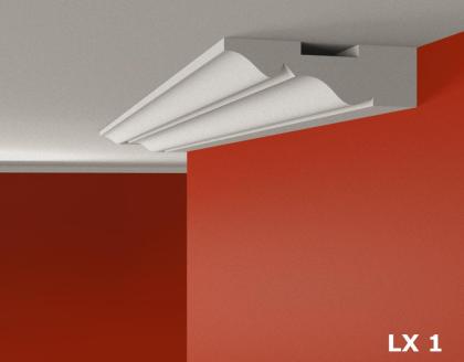 LX Stuckprofil Lichtprofile Dekor Dekorleiste Leisten Element Design 140mmx35mm 