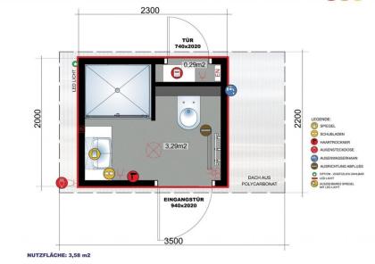 Sanitair gebaute für Camping platze