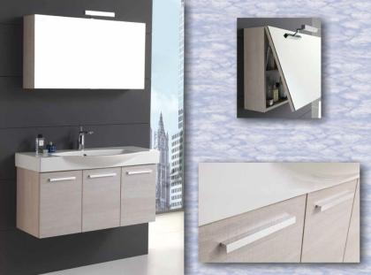 Modernes Badmöbel Manhatten mit Spiegelschrank
