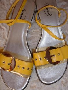 Schöne Sandalette Sandale Gelb Zitrone Graceland Gr. 38 NEU