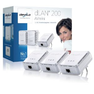 Devolo D Lan  200 AV Mini Stecker Powerkit 3 Set