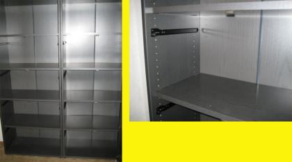 Büroschrank  , Aktenschrank, Hängeregisterschrank - schwarz / Holz