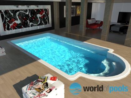 GFK Schwimmbecken Della 7,5x3,2x1,5 Swimming Pool