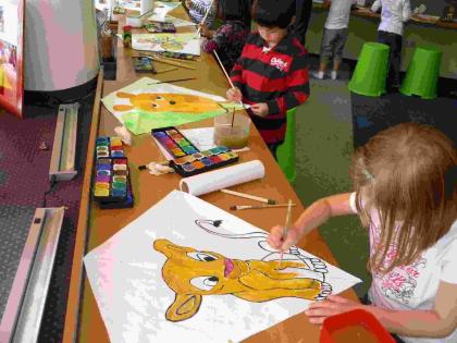 Drachenbasteln im Kindergarten OGS Schule Ferienfreizeit .. auch im Drachenshop 