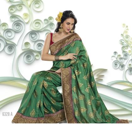 Bollywood SARI INDISCHE mit Blusenstoff