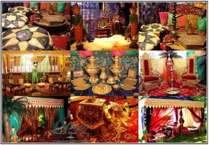 Orientalische, indische, asiatische, antike Dekorationen & Luxus Palast Möbel!