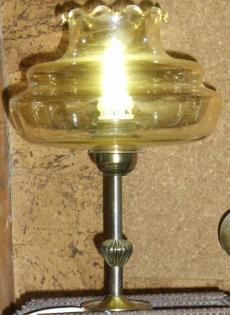 Lampe bernsteinfarben