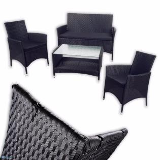 7 teiliges In- & Outdoor-RATTAN-Lounge-Set Gartenset Stuhl Sessel