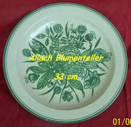 Original Allach Blumen Teller, Keramik, Allach-Porzellan, allach porcelain for s