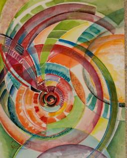 Czech Avantgarde Origin watercolour signed stamped KUPKA