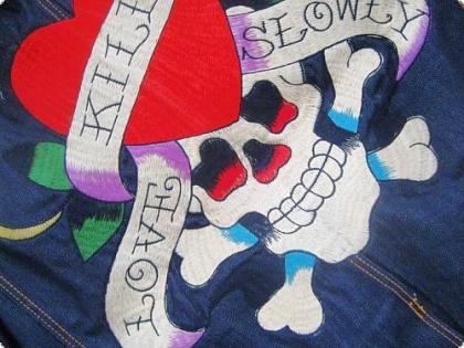 ED HARDY Jeansjacke LOVE KILLS stark reduziert