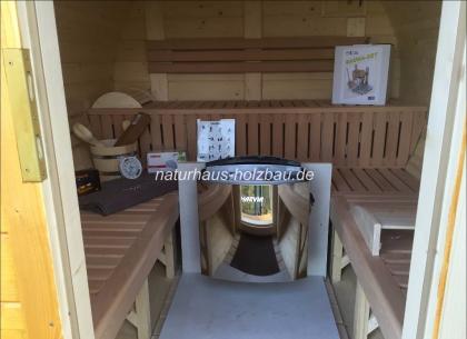 Saunafass, Fasssauna, Gartensauna, Aussensauna, Tonnensauna, Saunatonne, Saunaba