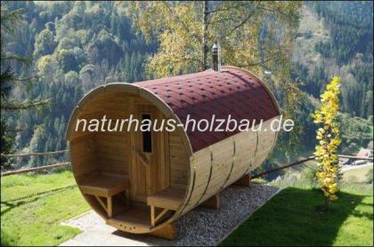 Saunafass, Fasssauna, Gartensauna, Aussensauna, Tonnensauna, Saunatonne, Saunaba
