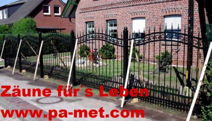 ZÄUNE, METALLZAUN, TORE, SCHMUCKZAUN, SICHTSCHUTZZÄUNE direkt v. Hersteller a.PO