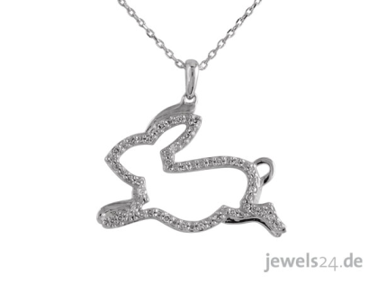 Geschenkidee: Halskette mit Anhänger Diamanten und Gold online kaufen 