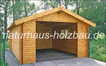 Garagen, individuelle Blockbohlengaragen in 50mm/70mm nordischer Blockbohlen
