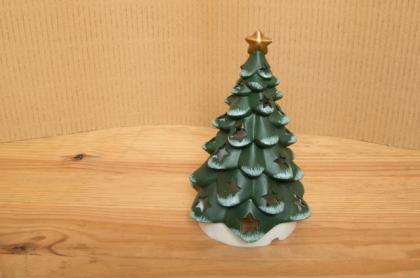 Porzellan Teelicht oder LED Licht Christbaum Weihnachtsbaum Aufsätzer Aufsatz Ha