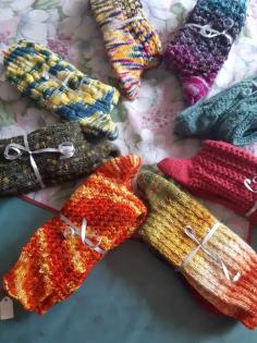 Handgestrickte Socken