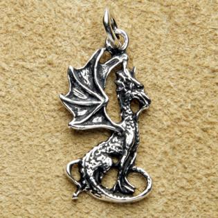Silber Anhänger keltischer Drache