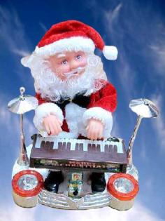 Sonderposten Nikolaus Weihnachtsmann am Klavier 20cm