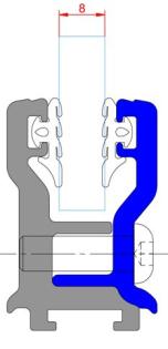 PCSdach - Glas Trennwand Profile 8mm