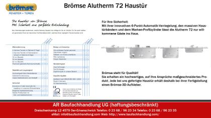 Brömse Alutherm 72 Aluminium Haustür – Beratung, Verkauf, Montage