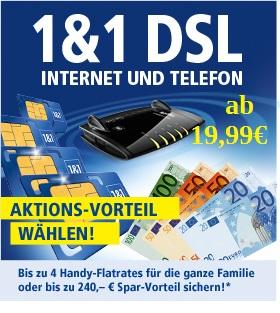 1 & 1  All-Net-Flat für nur 9,99 €/Monat endlos telefonieren SMS verschicken im 