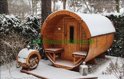 Fasssauna, Saunafass, Sauna Pod, Aussensauna, Gartensauna, Saunapod