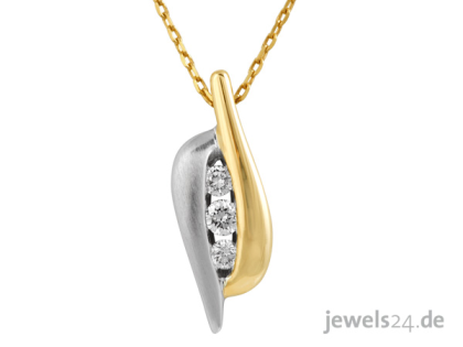 Diamantschmuck, Halsschmuck, Halskette mit Anhänger, Collier, Diamanten, Gold gü