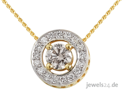 Halsschmuck, Halskette, Collier mit Diamanten, Gelbgold günstig vom Hersteller i