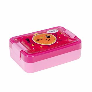 LUNCH BOX Pink Rosa Set für Schule Lunchbox Lunchboxen Snackbox
