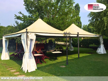 Pavillon 6x6 Überdachung Pagodenzelt Festzelt Pvc Terrassendach Pergola Terrasse