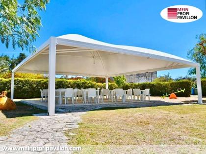 Pavillon 7x7 Überdachung Pagodenzelt Festzelt Pvc Terrassendach Pergola Terrasse