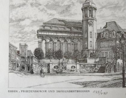Friedenskirche Jhdt.-Brunnen Grafik (B087)
