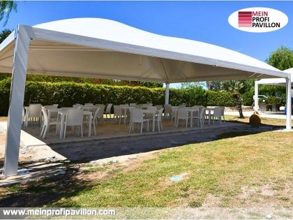 Pavillon 7x7 Überdachung Pagodenzelt Festzelt Pvc Terrassendach Pergola Terrasse