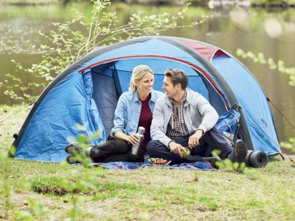 2-Personen- Zelt Camping Campingzelt Trekkingzelt mit Doppelhubpumpe aufblasbar