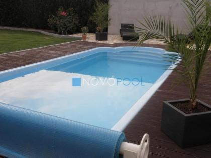 GFK POOL Schwimmbecken 8, 00 x 3, 20m Schwimmpool Fertigbecken SET