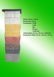 Betonpfeiler versch. Farbig