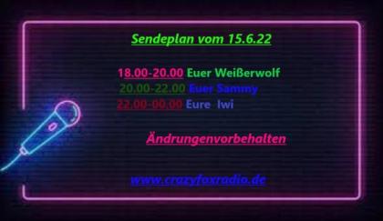 Sendeplan Vorschau www.crazyfoxradio.de